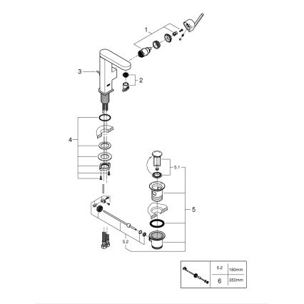 GROHE 23871003 - PLUS mosdócsaptelep M méret, fényes króm