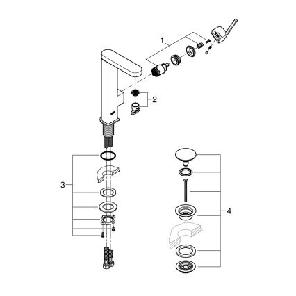 GROHE 23873003 - PLUS mosdócsaptelep, méret L, fényes króm