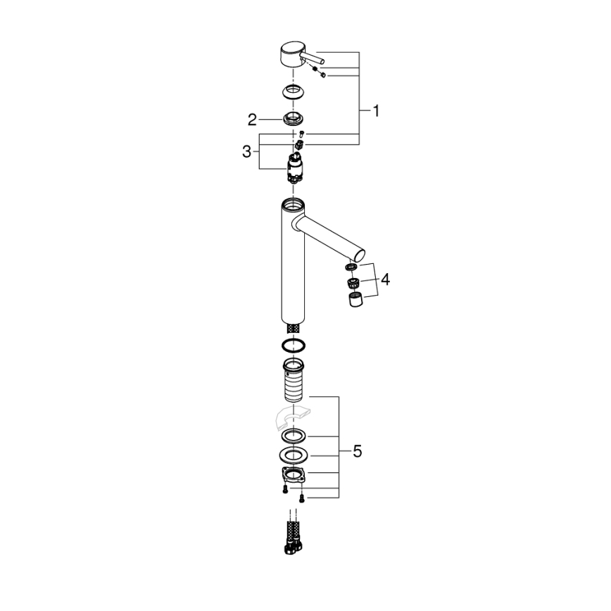 GROHE 23920001 - CONCETTO XL mosdócsaptelep, fényes króm