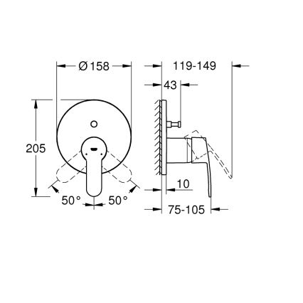 GROHE 24052002 - EUROSTYLE COSMOPOLITAN csaptelep, fényes króm