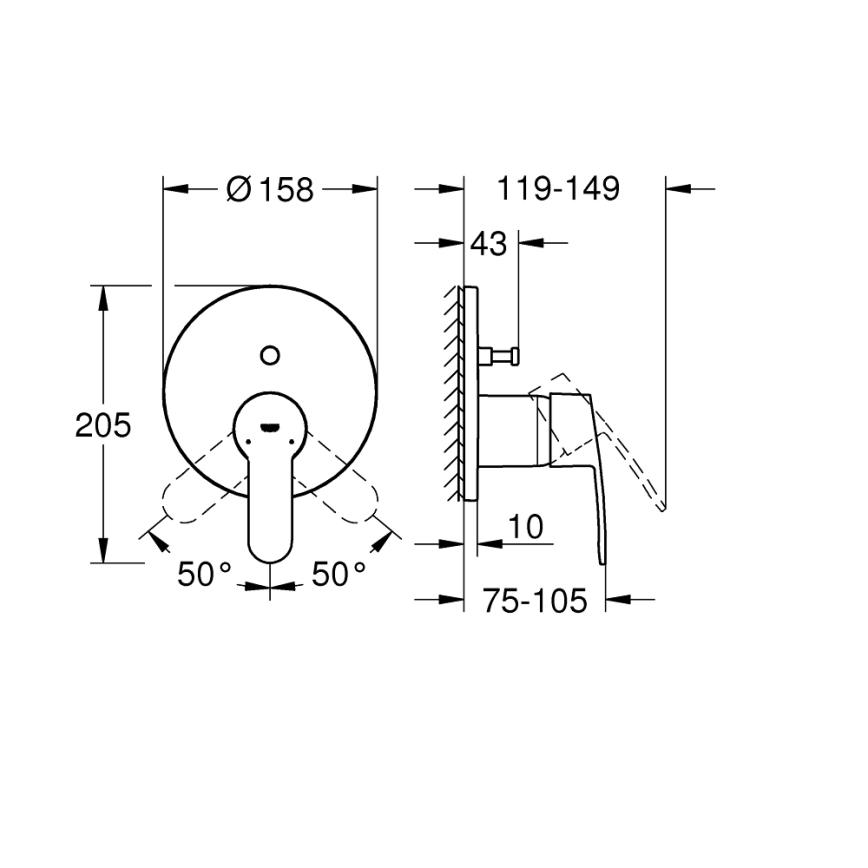 GROHE 24052002 - EUROSTYLE COSMOPOLITAN csaptelep, fényes króm