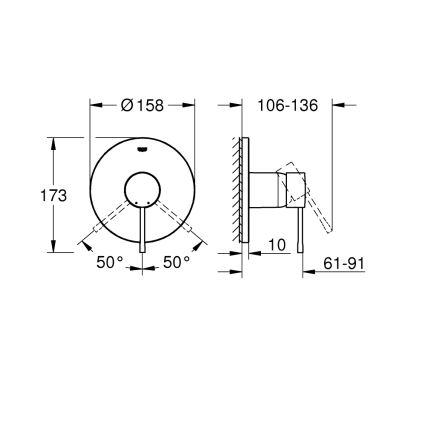 GROHE 24057001 - ESSENCE zuhanycsaptelep fényes króm