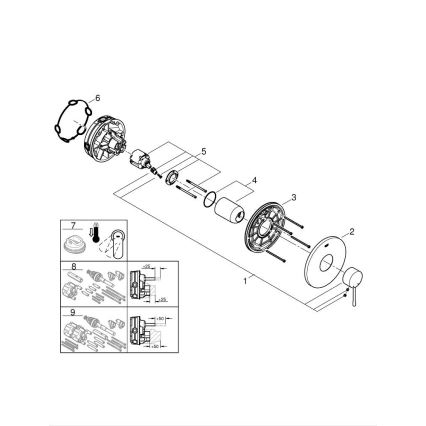 GROHE 24057GN1 - ESSENCE zuhanycsaptelep arany
