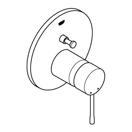 GROHE 24058DC1 - ESSENCE falba süllyesztett zuhanycsaptelep, rozsdamentes acél