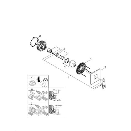 GROHE 24061000 - EUROCUBE zuhanycsaptelep, fényes króm
