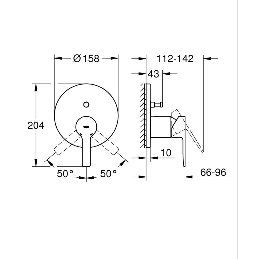 GROHE 24064001 - LINEARE csaptelep, polírozott króm
