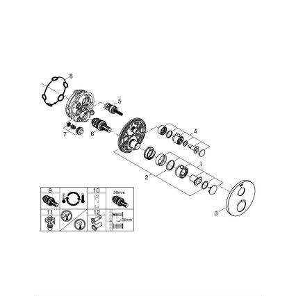 GROHE 24075000 - GROHTHERM termosztátos zuhanycsaptelep, fényes króm
