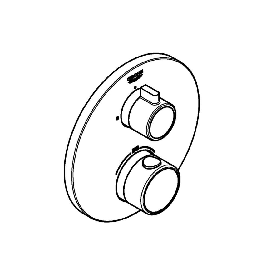 GROHE 24075000 - GROHTHERM termosztátos zuhanycsaptelep, fényes króm