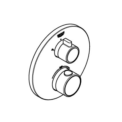 GROHE 24076000 - GROHTHERM termosztátos zuhanycsaptelep, fényes króm