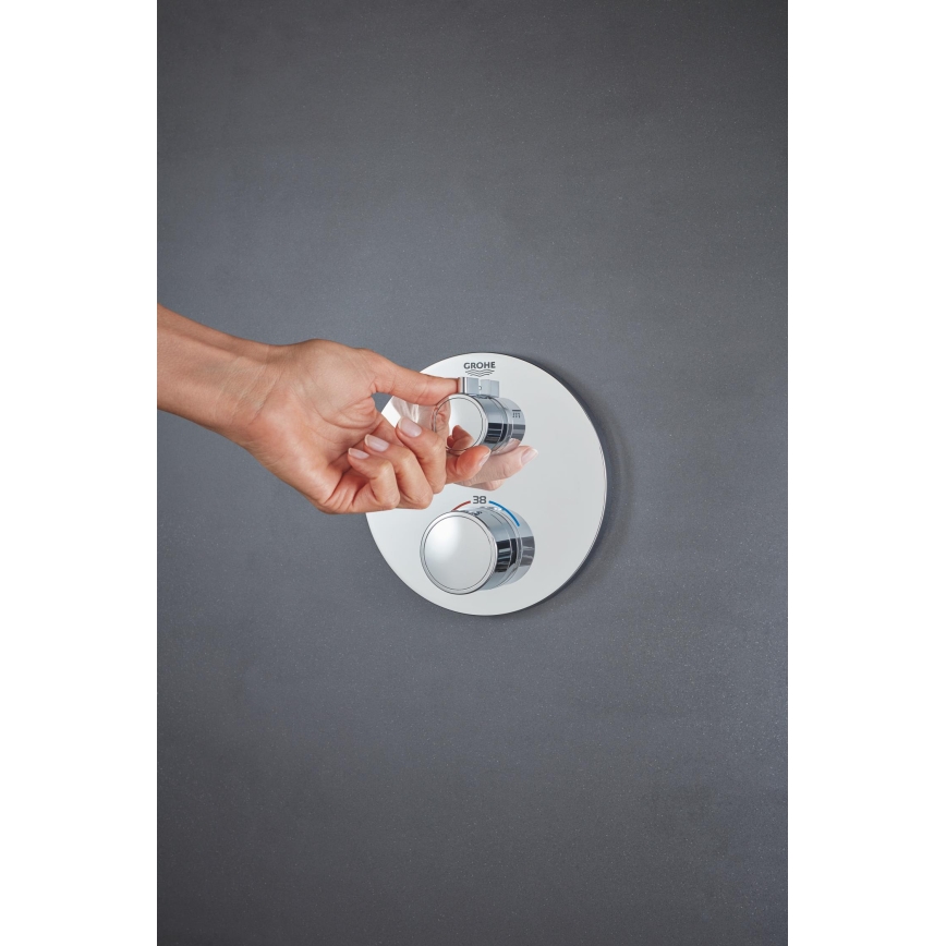 GROHE 24076000 - GROHTHERM termosztátos zuhanycsaptelep, fényes króm