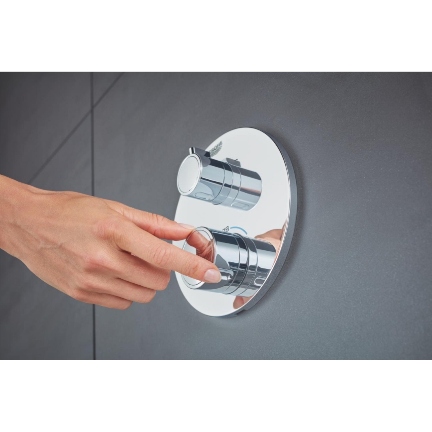 GROHE 24076000 - GROHTHERM termosztátos zuhanycsaptelep, fényes króm