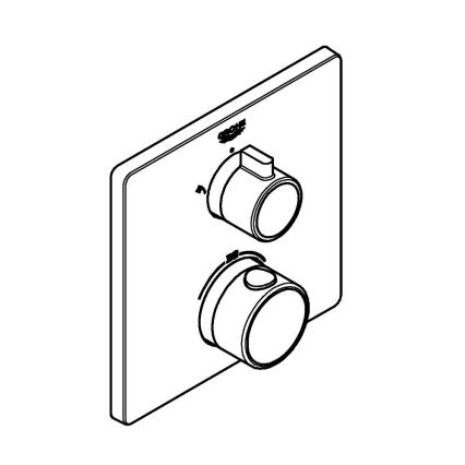 GROHE 24079000 - GROHTHERM termosztátos zuhanycsaptelep, fényes króm