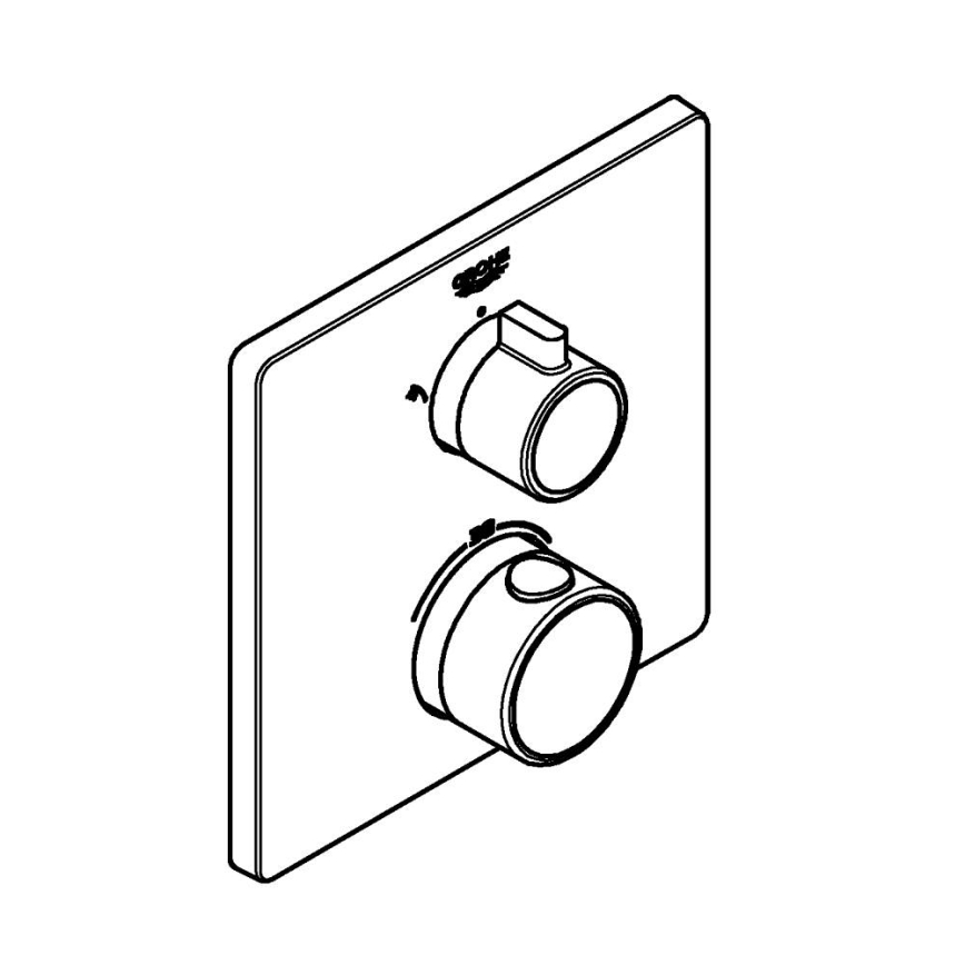 GROHE 24079000 - GROHTHERM termosztátos zuhanycsaptelep, fényes króm