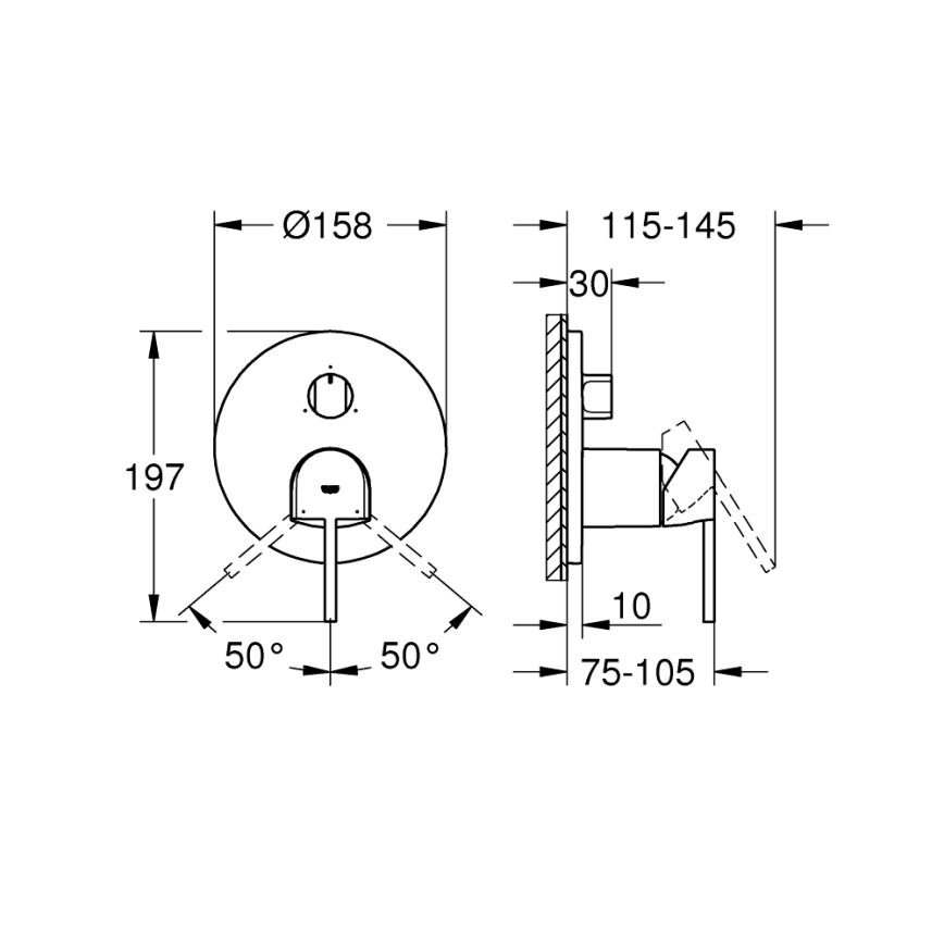 GROHE 24093003 - PLUS csaptelep, fényes króm