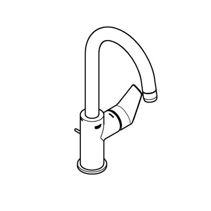 GROHE 24201001 - Mosdócsaptelep DN 15 méret L fényes króm