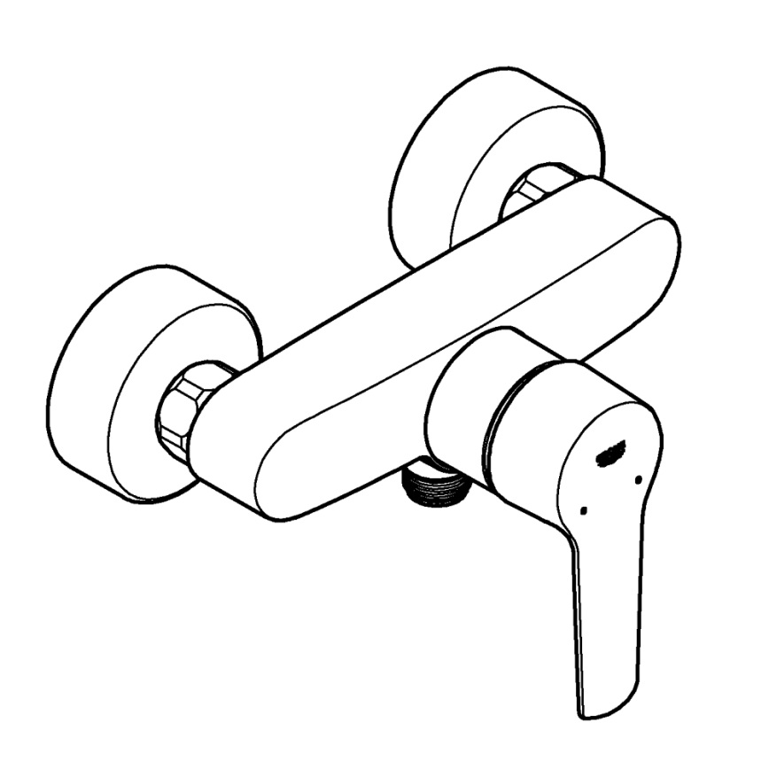 GROHE 24208002 - START falra szerelhető zuhanycsaptelep DN 15, fényes króm