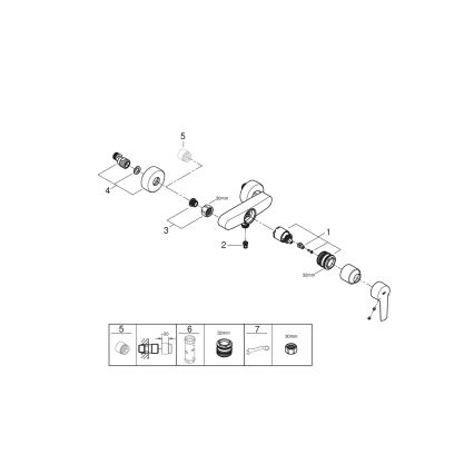 GROHE 242082432 - START zuhanycsaptelep DN 15 fekete