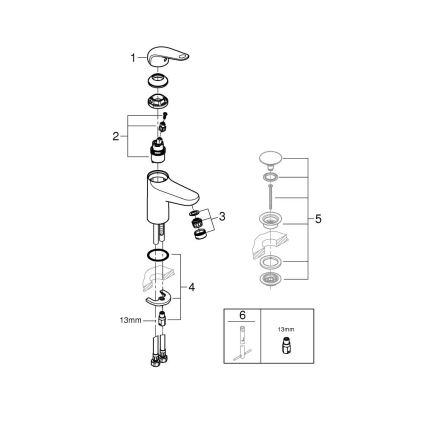 GROHE 24317001 - Mosdócsaptelep SWIFT 162 mm fényes króm