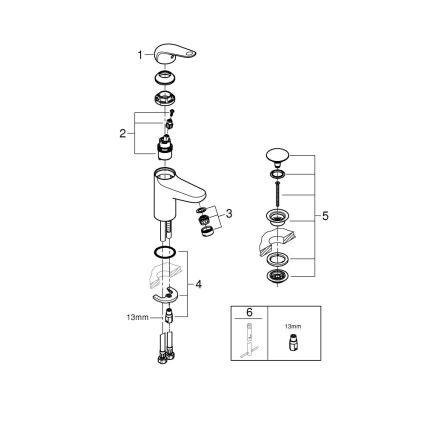 GROHE 24323001 - SWIFT mosdócsaptelep DN 15, fényes króm