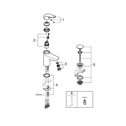 GROHE 24326001 - SWIFT mosdócsaptelep DN 15, M méret, fényes króm