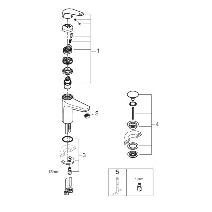 GROHE 24327001 - SWIFT mosdócsaptelep, M-es méret, fényes króm