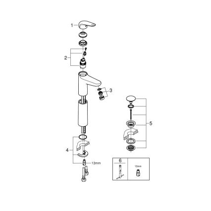 GROHE 24331001 - SWIFT mosdócsaptelep 319 mm fényes króm