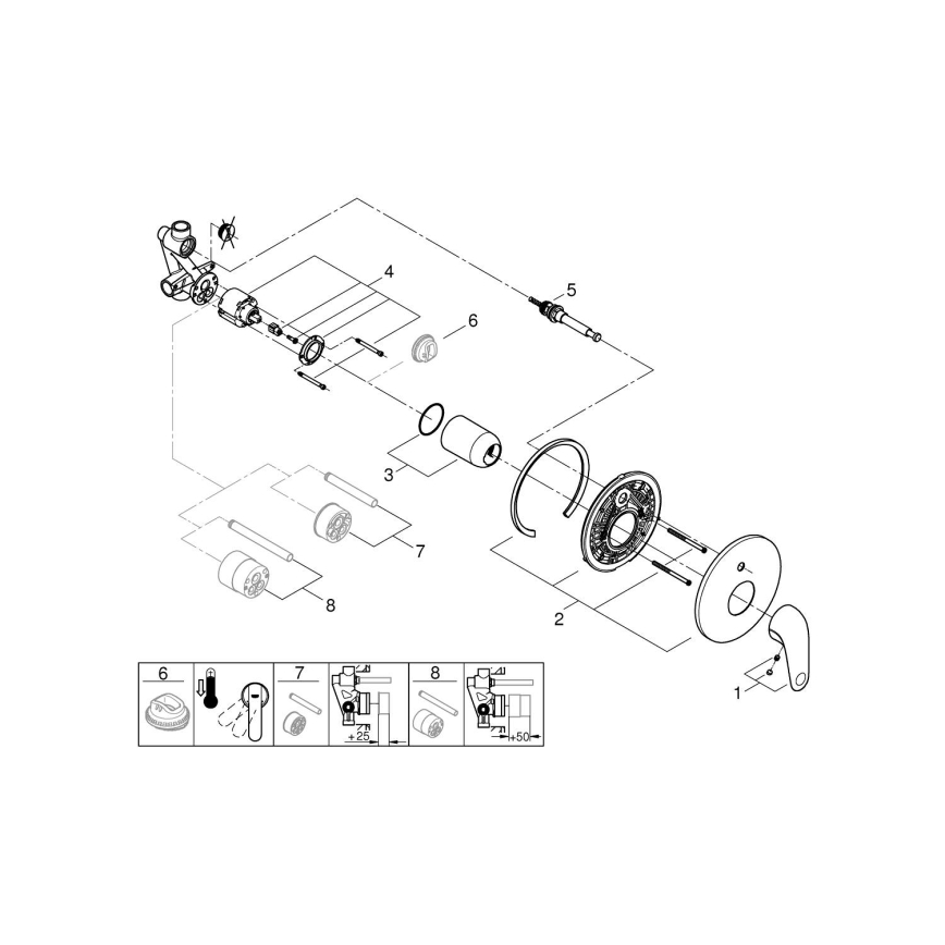 GROHE 24336001 - SWIFT kádcsaptelep DN 15 fényes króm