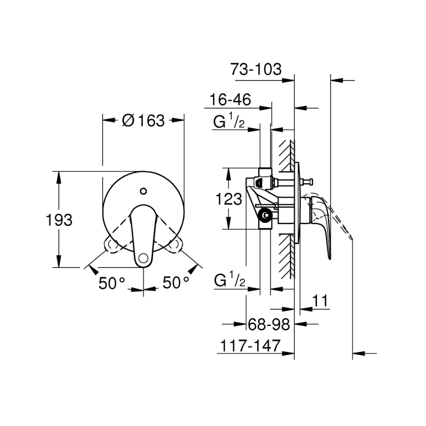 GROHE 24336001 - SWIFT kádcsaptelep DN 15 fényes króm