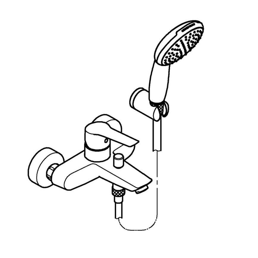 GROHE 25283002 - Kádcsaptelep tartozékokkal DN 15 fényes króm