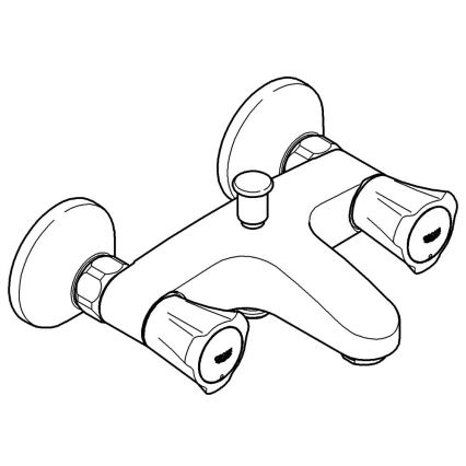 GROHE 25450001 - COSTA L kádcsaptelep DN 15, fényes króm