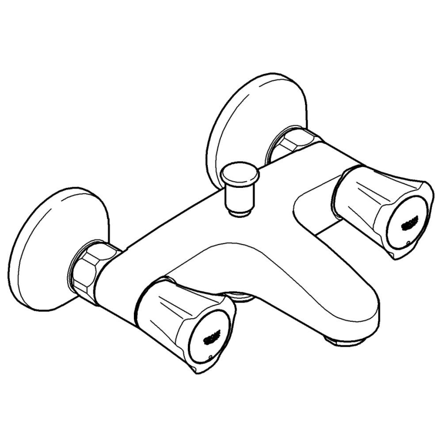 GROHE 25450001 - COSTA L kádcsaptelep DN 15, fényes króm