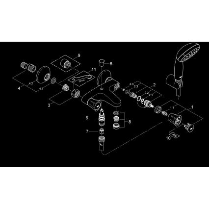 GROHE 2546010A - COSTA L kádcsaptelep DN 15 fényes króm