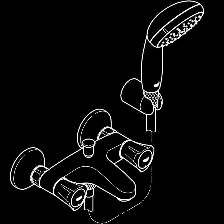 GROHE 2546010A - COSTA L kádcsaptelep DN 15 fényes króm