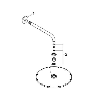 GROHE 26066AL0 - RAINSHOWER COSMOPOLITAN 310/380 mm esőztető zuhanyrózsa, grafit