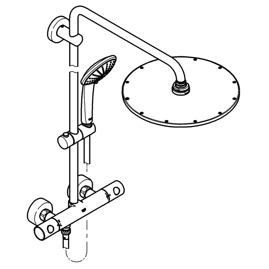 GROHE 26075GL0 - EUPHORIA SYSTEM 310 450 mm-es zuhanyrendszer, arany kivitel