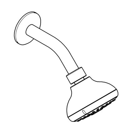 GROHE 26088001 - Zuhanyfej TEMPESTA 100 100 mm fényes króm