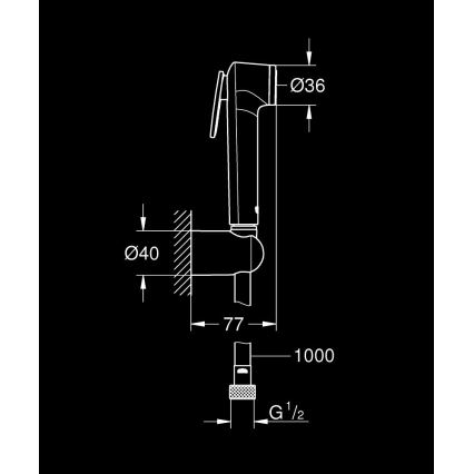 GROHE 26352000 - TEMPESTA-F TRIGGER SPRAY 30 kézi zuhany, 36 mm, fényes króm
