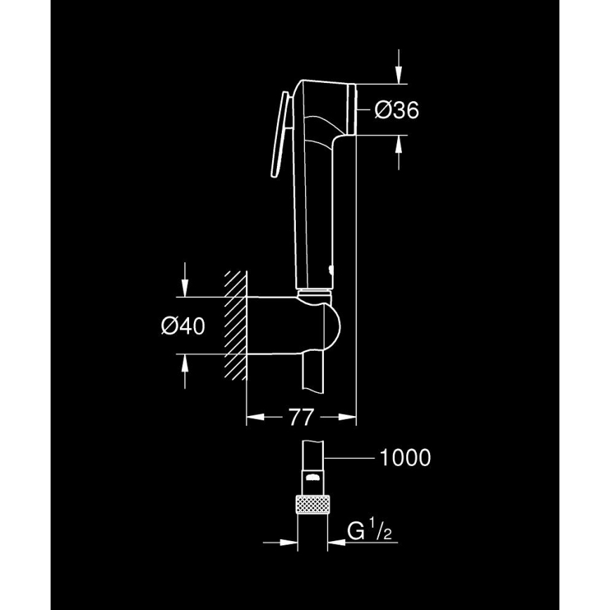 GROHE 26352000 - TEMPESTA-F TRIGGER SPRAY 30 kézi zuhany, 36 mm, fényes króm