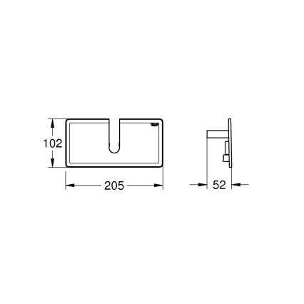 GROHE 26362LN1 - EUPHORIA polc 150 mm, fehér