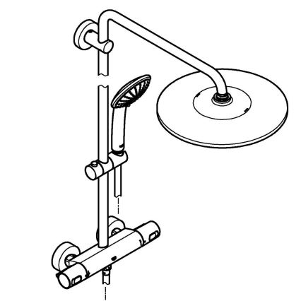 GROHE 26400001 - VITALIO JOY SYSTEM 310 zuhanyrendszer, 450 mm, fényes króm