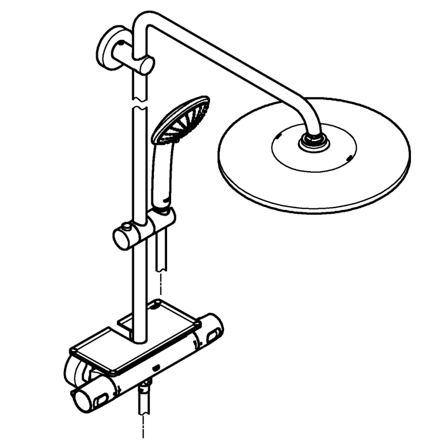 GROHE 26401001 - VITALIO JOY SYSTEM 310 zuhanyrendszer, fényes króm