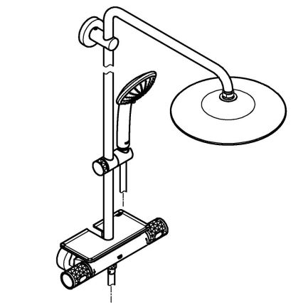 GROHE 26403002 - VITALIO JOY 260 zuhanyrendszer 450 mm fényes króm