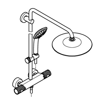 GROHE 26403KF2 - VITALIO JOY 260 zuhanyrendszer, fekete