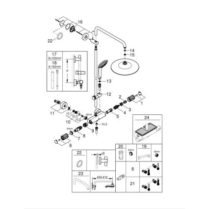 GROHE 26403KF2 - Zuhanyrendszer VITALIO JOY 260 fekete