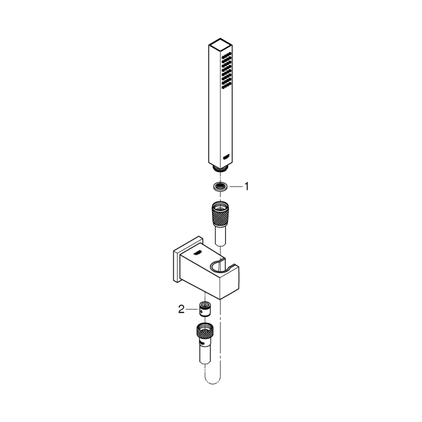GROHE 26405000 - készlet falitartóval EUPHORIA CUBE STICK 1250 mm fényes króm