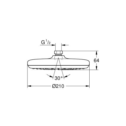 GROHE 26410000 - TEMPESTA 210 mm zuhanyfej, fényes króm