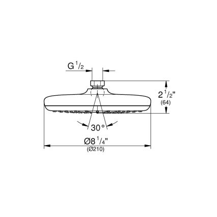 GROHE 26410000 - TEMPESTA 210 mm zuhanyfej, fényes króm