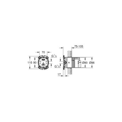 GROHE 26483000 - Univerzális RAINSHOWER beépítőtest DN 15