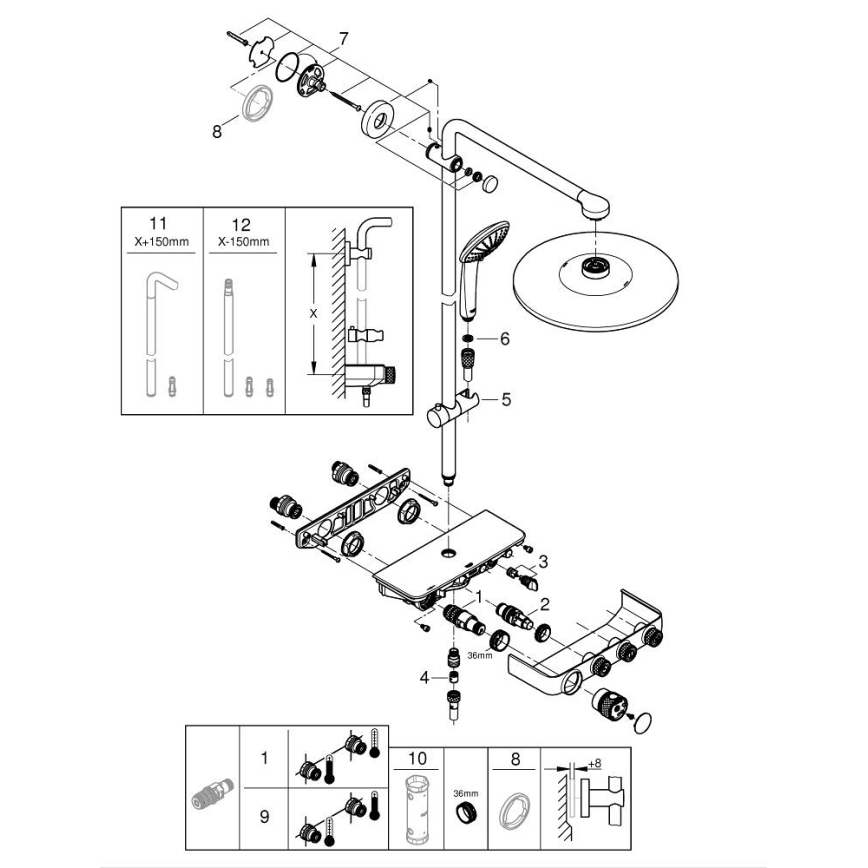 GROHE 26507000 - Zuhanyrendszer EUPHORIA SMARTCONTROL 310 DUO fényes króm
