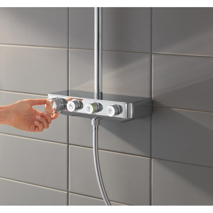 GROHE 26508000 - EUPHORIA SMARTCONTROL 310 CUBE zuhanyrendszer, magasfényű króm